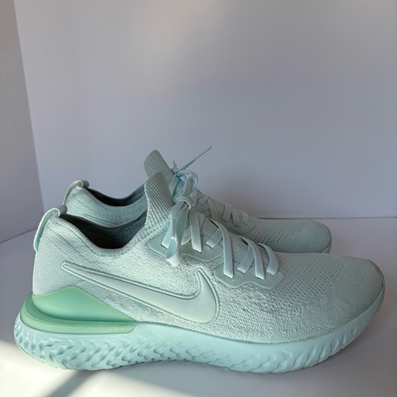 Nike Epic React Flyknit 2 Teal Tint Running Shoes Men’s Size 12.5 EUR 47 - Picture 3 of 13